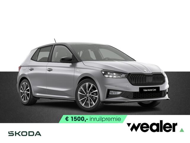 Skoda FABIA Monte Carlo 1.0 TSI 95 PK | 17" Lichtmetalen velgen | Zwart Dak | Winter pakket |