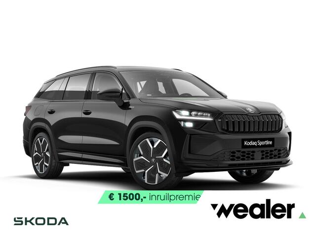 Skoda Kodiaq Sportline Business 1.5 TSI PHEV 150 kW | Wegklapbare Trekhaak | Panorama Dak | 20" Lichtmetalen Velgen | Comfort Pakket | HUD | Parkeerpakket | Verwarmbare Voorruit
