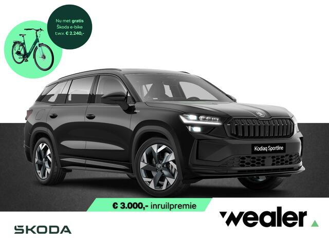 Skoda Kodiaq Sportline Business 1.5 TSI PHEV 204 PK DSG GRATIS E-BIKE | Trekhaak | Panorama dak | 19" lichtmetalen velgen | Familie pakket