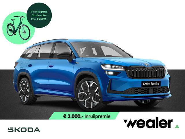 Skoda Kodiaq Sportline Business 1.5 TSI PHEV 204 PK GRATIS E-BIKE | Trekhaak | Panorama dak | 20" lichtmetalen velgen |