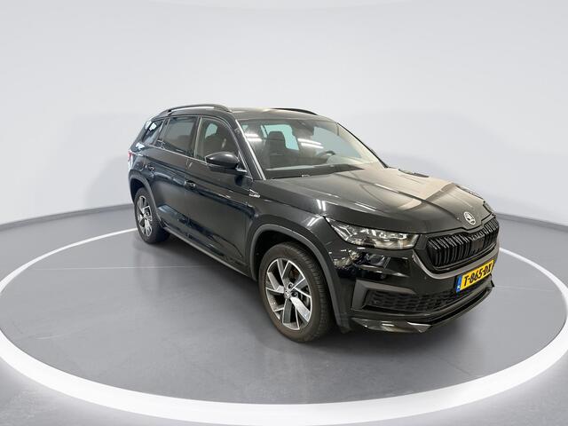 Skoda Kodiaq 1.5 TSI 150pk DSG Sportline Business 7p. · Camera · Elek. Trekhaak · Apple/Android Car Play · Elek. bestuurdersstoel · Elek. Achterklep · Keyless · 19'' Inch · Garantie t/m 04-06-2027 of 100.000km