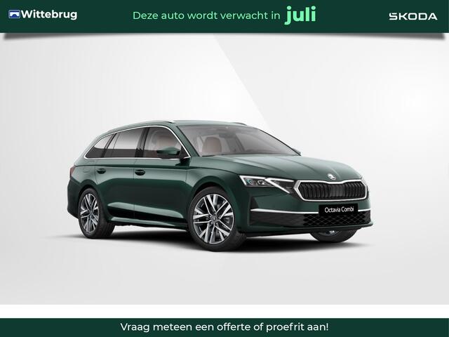 Skoda OCTAVIA Combi 1.5 TSI MHEV Business Edition Plus / 18" Lichtmetalen velgen / Panoramadak / Suite interieur design selectie cognac / Trekhaak uitklapbaar / Chrome pakket / Winter pakket / Side Assist / Light & View Pakket / ¤2000 inruilpremi