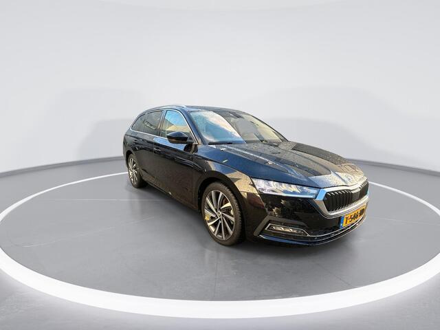 Skoda OCTAVIA Combi 1.5 e-TSI 150pk DSG Business Edition Plus · Apple/Android Car Play · Navigatie · Elek. Trekhaak · P-Sensoren · Elek. bestuurdersstoel · Elek. Achterklep · 18'' Inch · Garantie t/m 27-07-2027 of 100.000km