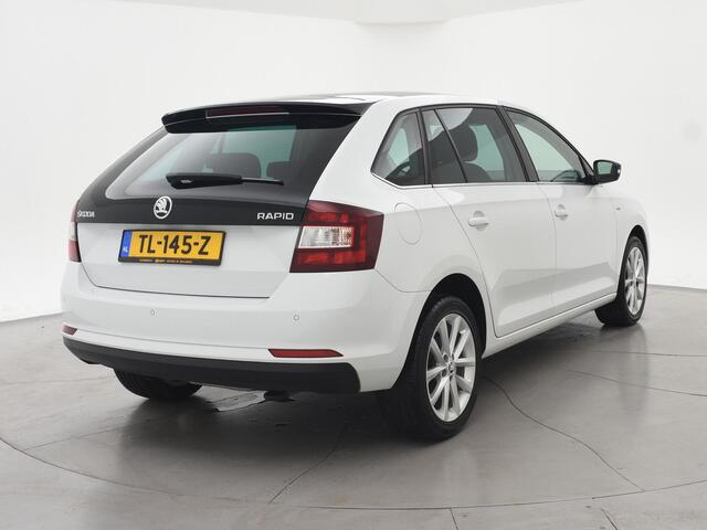 Skoda RAPID Spaceback 1.0 TSI DSG AUT CLEVER WIT PARELMOER + PANORAMADAK | STOELVERWARMING | DAB | NAVIGATIE