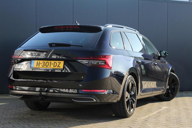 Skoda SUPERB Combi 1.5 TSI ACT Sportline Business | incl. 12 maanden garantie | Panoramadak | Trekhaak wegklapbaar | Stoelverwarming V+A | Adaptieve cruise control | Virtual cockpit | Skoda Crystal Lighting LED | Elektrische kofferklep | Alcantara interieur delen | Be