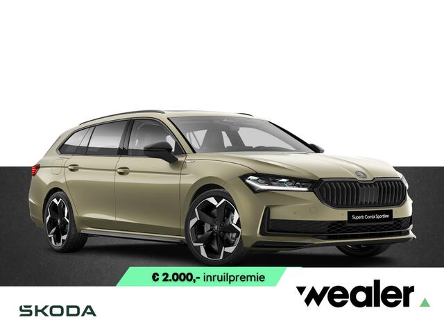 Skoda SUPERB combi Sportline Business 1.5 TSI PHEV 204 PK DSG Automaat | Panorama dak | 19" lichtmetalen velgen | Trekhaak |