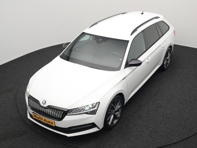 Skoda SUPERB Combi 1.4 TSI iV Sportline Business Plug In Hybrid 218pk Dealer O.H PHEV | Adaptive Cruise | Alcantara Sportstoelen Memory & Verwarmd | Apple Carplay | Sfeerverlichting | Keyless | Blis | Camera | Virtual | Navigatie | DAB |