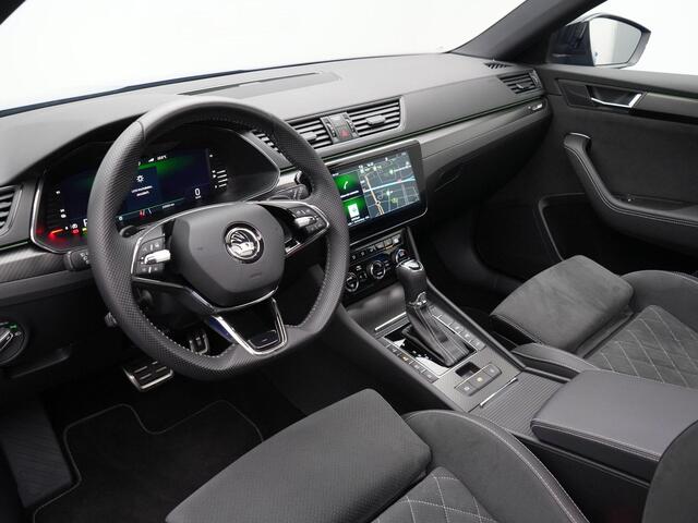 Skoda SUPERB Combi 1.4 TSI iV 218 pk DSG Sportline Business | Panoramadak | Trekhaak | Dynamic Chassis Control | Standkachel | Rondomzicht camera | Side Assist | 19 inch