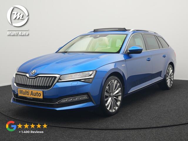 Skoda SUPERB Combi 1.4 TSI iV Laurin & Klement Plug In Hybrid 218pk Dealer O.H PHEV | Panodak | Adaptive Cruise | Lederen Stoelen Memory & Massage & Ventilatie | Canton Audio | Apple Carplay | Stuur & Stoelen Verwarmd | Keyless | Virtual | Navigatie | DAB |