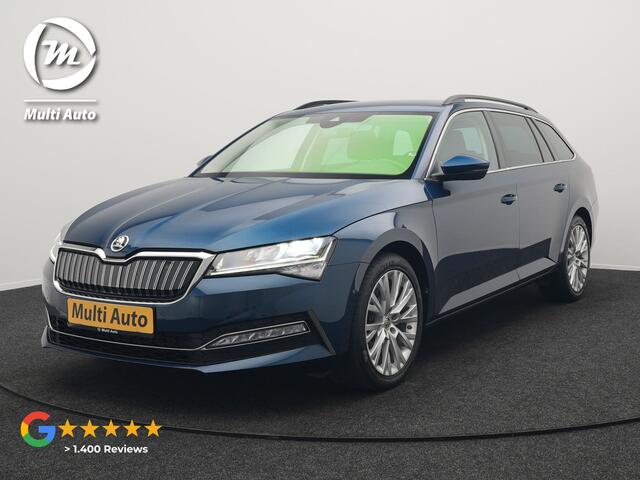 Skoda SUPERB Combi 1.4 TSI iV Ambition Plug In Hybrid 218pk Dealer O.H PHEV | Adaptive Cruise | Camera | Stoelen & Stuur Verwarmd | Canton Audio | Apple Carplay | Blis | Keyless | Navigatie | Virtual | DAB |