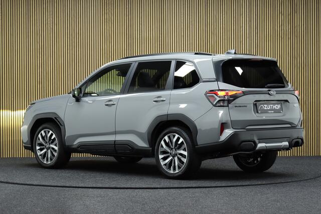 Subaru FORESTER 2.0i e-BOXER Premium Black | First Edition | Panoramadak | Leder | Adaptive-cruise | Navigatie | Apple Carplay & Android Auto | Elek. Achterklep | Keyless | Navigatie | Rondomzicht Camera | Dodehoekdetectie