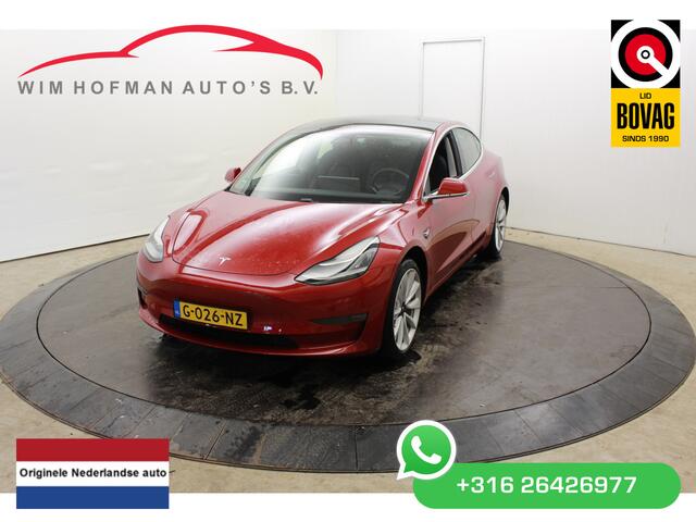 Tesla Model 3 Long Range AWD 75 kWh 19"Trekhaak Nieuwstaat Autopilot FSD Comp Leder Camera Panodak