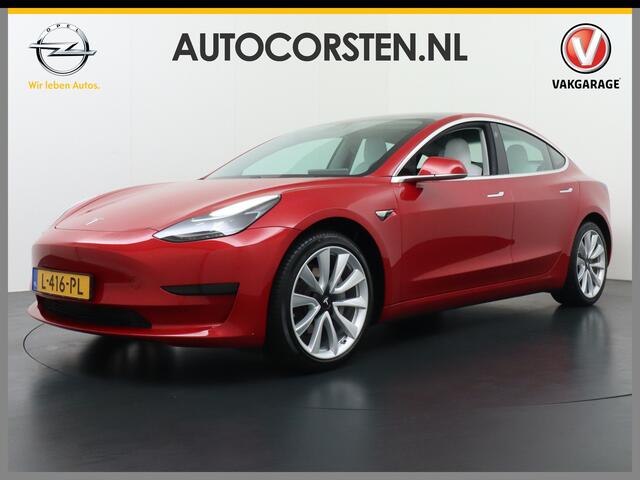 Tesla Model 3 RWD+ 60kWh 325PK **LFP ACCU** Ivoor Interieur 19"Lmv FSD-3 Comp. AutoPilot Leder PanoDak Adaptive-Cruise Lmv Camera's Elektr.-Stuur+Stoelen+Spiegels+Geheugen+Easy-Entry+Verwarmde stoelen Park assistent PDC WIFI Lane-Assist Speed-Assist Navi LED Comfortsto