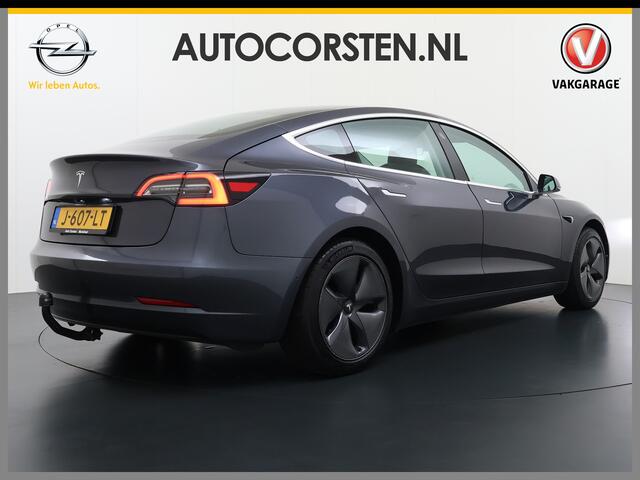 Tesla Model 3 RWD SR+ 60kWh 325PK SOH 88% Trekhaak 1.000KG Trekgewicht Lmv AutoPilot Leder PanoDak Adaptive-Cruise Lmv Camera's Elektr.-Stuur+Stoelen+Spiegels+Geheugen+Easy-Entry+Verwarmde stoelen Park assistent PDC WIFI Lane-Assist Speed-Assist Navi LED ACC DAB Voorve