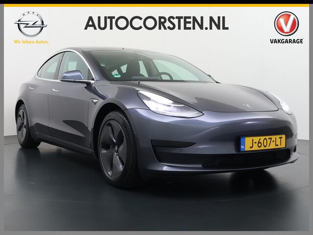 Tesla Model 3 RWD SR+ 60kWh 325PK SOH 88% Trekhaak 1.000KG Trekgewicht Lmv AutoPilot Leder PanoDak Adaptive-Cruise Lmv Camera's Elektr.-Stuur+Stoelen+Spiegels+Geheugen+Easy-Entry+Verwarmde stoelen Park assistent PDC WIFI Lane-Assist Speed-Assist Navi LED ACC DAB Voorve