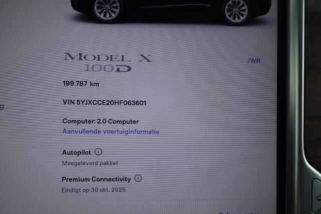 Tesla Model X 100D 86% SOH, BTW Auto, Camera, Trekhaak, Cold weather pakket, Adaptieve Cruise control, CCS, Lederen interieur, BTW Auto