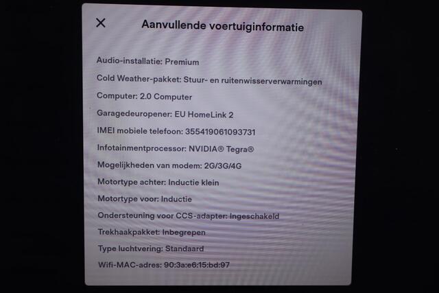Tesla Model X 100D 86% SOH, BTW Auto, Camera, Trekhaak, Cold weather pakket, Adaptieve Cruise control, CCS, Lederen interieur, BTW Auto