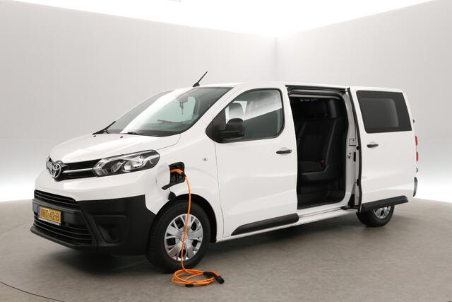 Toyota PROACE Extra Range 75 kWh L3H1 | SOH 93% | Snelladen | Dubbele Cabine | Elektrisch | Airco | Cruise | Carplay | 2xSchuifdeur | Navigatie
