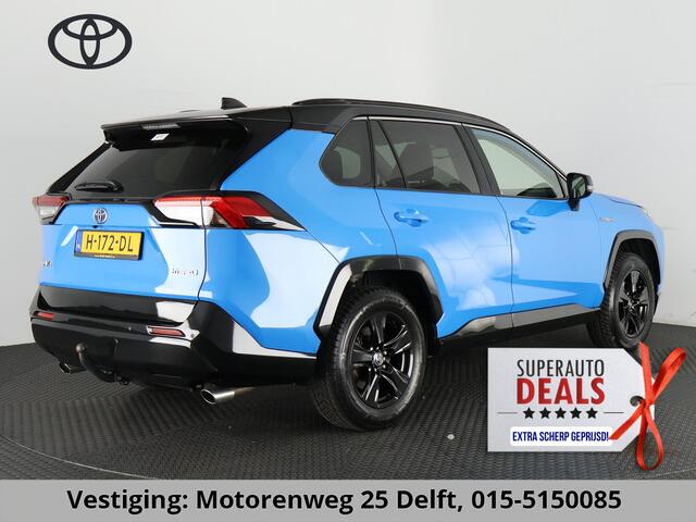 Toyota RAV4 2.5 HYBRID BI-TONE PACK AUTOMAAT GARANTIE 2030* TREKHAAK. ALARM.CYAAN BITONE METALLIC!