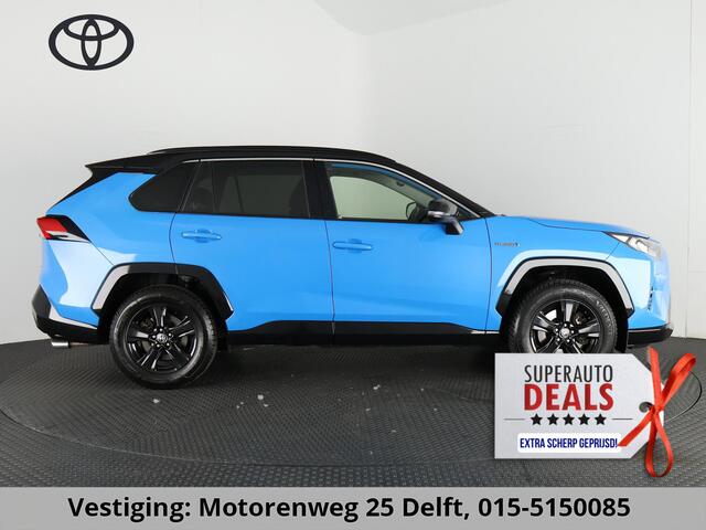 Toyota RAV4 2.5 HYBRID BI-TONE PACK AUTOMAAT GARANTIE 2030* TREKHAAK. ALARM.CYAAN BITONE METALLIC!