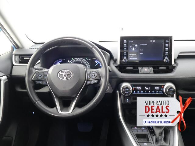 Toyota RAV4 2.5 HYBRID BI-TONE PACK AUTOMAAT GARANTIE 2030* TREKHAAK. ALARM.CYAAN BITONE METALLIC!