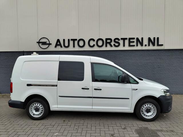 Volkswagen CADDY MAXI AUT-6 1.4 TGI CNG EcoFuel Apple Carplay Android Auto Navi Airco Verwarmbare voorruit Cruise Controle Pdc Comfortline 2X Schuifdeur Betonplex Vloer Wandbetimmering Regen-Lichtsensor Executive Plus Pakket Bluetooth Compressed Natural Gas Brandstof Euro 6 Ze