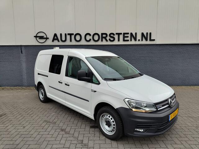 Volkswagen CADDY MAXI AUT-6 1.4 TGI CNG EcoFuel Apple Carplay Android Auto Navi Airco Verwarmbare voorruit Cruise Controle Pdc Comfortline 2X Schuifdeur Betonplex Vloer Wandbetimmering Regen-Lichtsensor Executive Plus Pakket Bluetooth Compressed Natural Gas Brandstof Euro 6 Ze