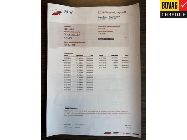 Volkswagen CADDY MAXI 1.4 TSI Trendline 92kw Life 7 pers. ( Campeertent, Trekhaak, Cruise control, Parkeersensoren) RIJKLAARPRIJS!