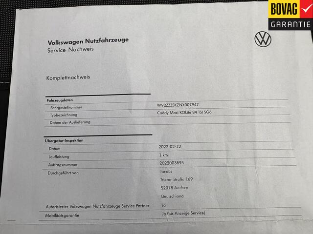 Volkswagen CADDY MAXI 1.5 TSI 5p 84kw Life ( Navigatie, Achteruitrijcamera, Trekhaak, 17 inch LMV) RIJKLAARPRIJS!