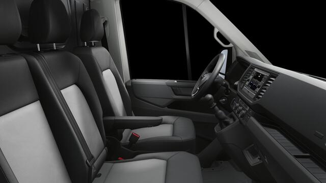 Volkswagen CRAFTER Bedrijfswagens Trendline L3H3 2.0 TDI (140 pk) 103 kW pk 6 vers. Bijrijdersbank inclusief opbergvak | Middelhoog dak (h3) | Radio composition met 10" touch- kleurendisplay | Stoelbekleding kunstleder "mesh" |