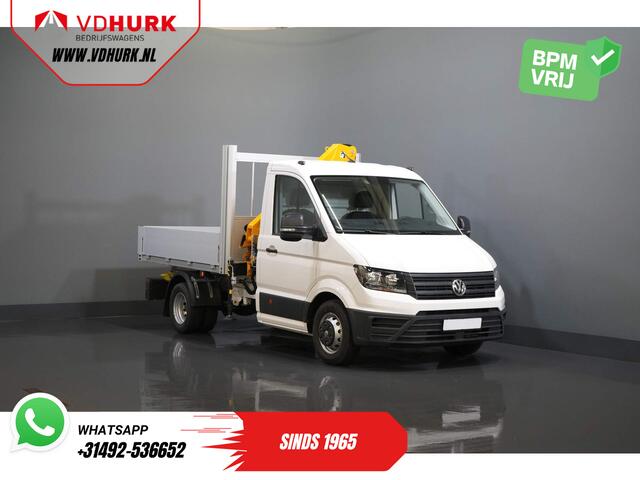 Volkswagen CRAFTER 50 165 pk Effer 352S Kraan/ Crane/ Kran/ Autokran/ PTO/ Open laadbak/ Dubbel Lucht