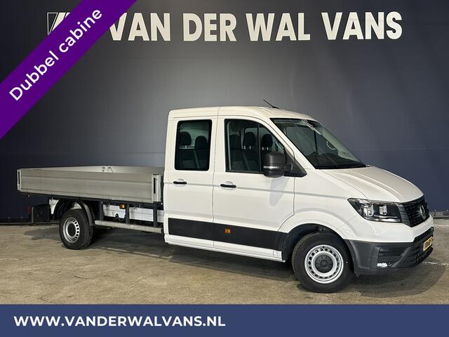 Volkswagen CRAFTER 2.0 TDI 141pk Pick up Open laadbak Dubbele Cabine Euro6 Airco | 7-Zits | Navigatie | 2800kg Trekhaak Apple Carplay, Android Auto, Cruisecontrol, Chauffeursstoel