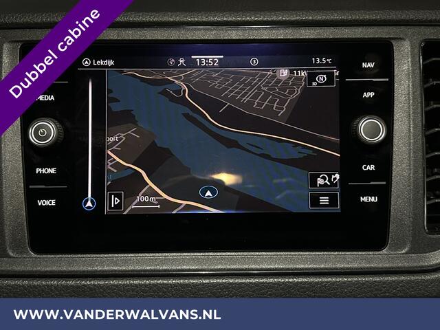 Volkswagen CRAFTER 2.0 TDI 141pk Pick up Open laadbak Dubbele Cabine Euro6 Airco | 7-Zits | Navigatie | 2800kg Trekhaak Apple Carplay, Android Auto, Cruisecontrol, Chauffeursstoel
