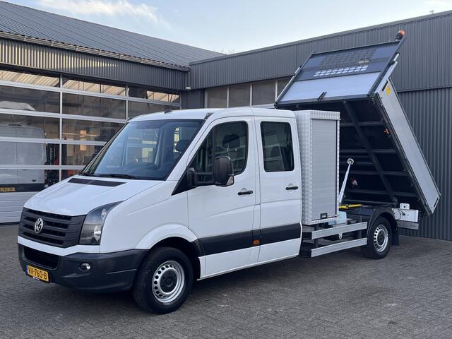 Volkswagen CRAFTER 35 2.0 TDI DC Maxi Kipper 3500kg trekgewicht Euro 6 Airco Cruise controle 6-Persoons Telefoonverbinding Gereedschapskist Kieper Open laadbak Pick-up Bpm vrij