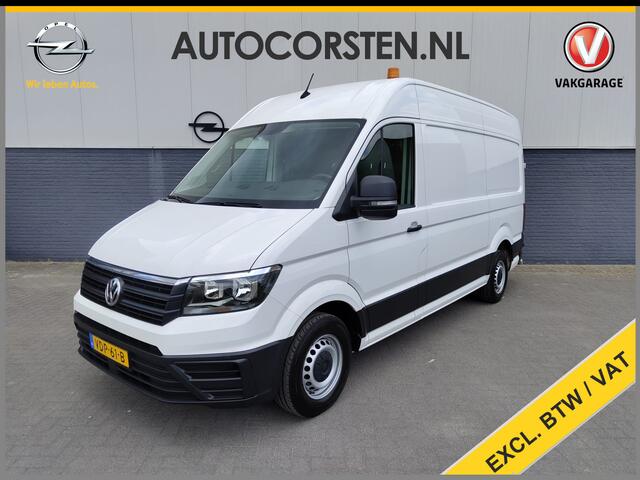 Volkswagen CRAFTER 30 2.0TDI L3H2 Airco Camera Navi Ingebouwd kantoor Bluetooth EURO6 Betonplex vloer Wandbekleding Schuifdeur Buro 2.500kg trekvermogen keurige bus!