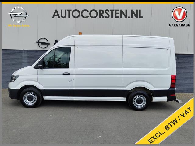 Volkswagen CRAFTER 30 2.0TDI L3H2 Airco Camera Navi Ingebouwd kantoor Bluetooth EURO6 Betonplex vloer Wandbekleding Schuifdeur Buro 2.500kg trekvermogen keurige bus!