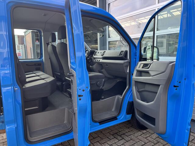 Volkswagen CRAFTER 35 2.0 TDI L3 DC Airco Cruise controle Euro 6 Pick-up Telefoonverbinding Voorruit verwarming 6-persoons Open laadbak Pick-up p-up Bakwagen 1e eigenaar