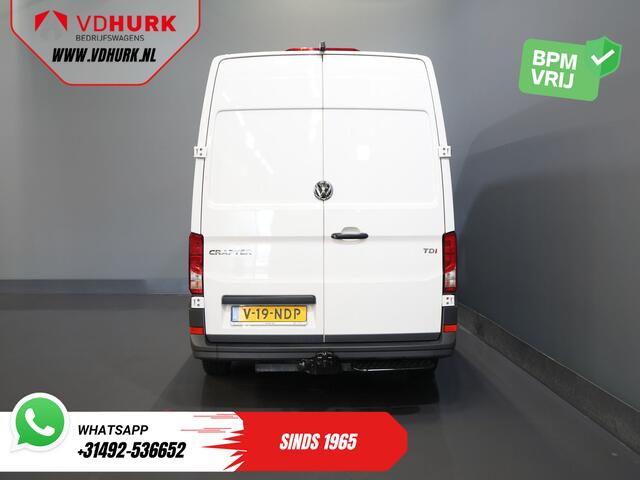 Volkswagen CRAFTER 35 2.0 TDI 140 pk DSG Aut. L3H3 BPM VRIJ! Carplay/ Camera/ Cruise/ Trekhaak/ Betimmerd/ Airco