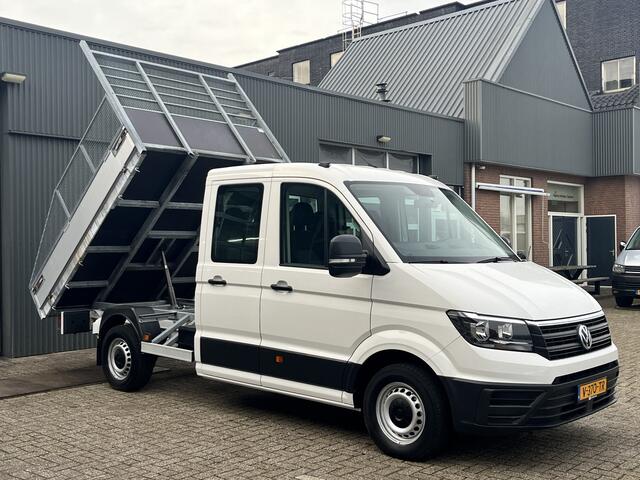 Volkswagen CRAFTER 35 2.0 TDI DC 140pk Kipper Openlaadbak Airco Cruise controle Trekhaak 3.000kg trekgewicht 6-Persoons Euro 6 Dubbele cabine Telefoonverbinding 1e eigenaar Open laadbak Pick-up p-up Bakwagen Kieper