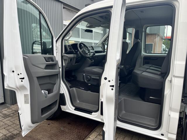 Volkswagen CRAFTER 35 2.0 TDI DC 140pk Kipper Openlaadbak Airco Cruise controle Trekhaak 3.000kg trekgewicht 6-Persoons Euro 6 Dubbele cabine Telefoonverbinding 1e eigenaar Open laadbak Pick-up p-up Bakwagen Kieper