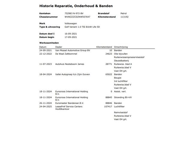 Volkswagen GOLF Variant 1.0 TSI Life (111 PK) 1e-Eig. & Keurig-Onderh. BOVAG-Garantie. NL-Auto.