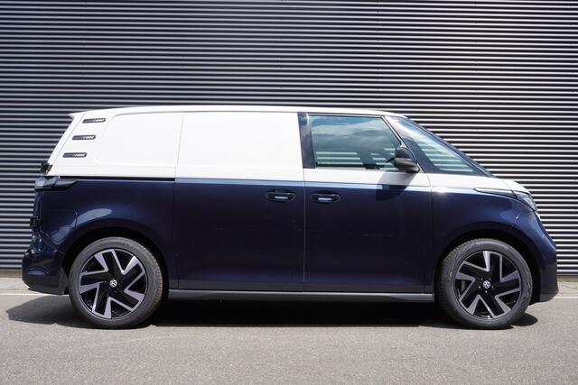 Volkswagen ID. Buzz Cargo ID. Buzz Cargo 340 pk 4-Motion ID. Buzz Cargo 340 pk 4-Motion, Anniversary Edition, Achteruitrijcamera, Comfortstoelen met armleuning, Navigatie, Achterdeuren zonder ruit, Trekhaak, Warmtepomp, Schuifdeur rechts en links