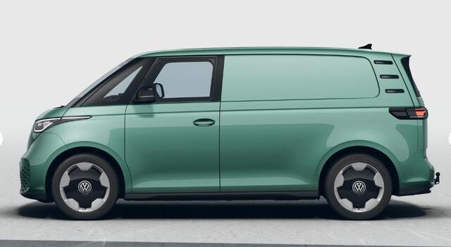Volkswagen ID. Buzz Cargo Bedrijfswagens Anniversary Edition Elektromotor 250 kW (340 pk) | Elektrische schuifdeur rechts | Open en close plus pakket | DAB+ | Achteruitrijcamera | Achterlichten LED | Bijrijdersstoel in plaats van bijrijdersbank inclusief ISOFIX |
