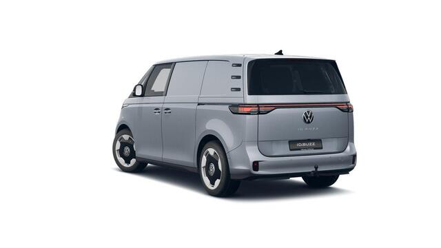 Volkswagen ID. Buzz Cargo Bedrijfswagens Anniversary Edition 4M 340 pk 250 kW elektromotor | 4 Motion | Achteruitrijcamera (Rear View) inclusief 360 graden camera (Area View) | Assistance Pakket Plus | Digitale radio-ontvangst (DAB+) | Navigatie 'Discover Pro' | Anniversary Editio