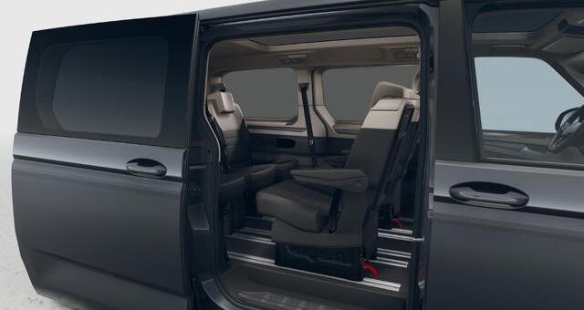Volkswagen MULTIVAN Bulli L2 1.5 eHybrid L2 4Motion DSG | Soundsystem "Harman Kardon" | Wegklapbare trekhaak, met elektrische ontgrendeling | Zitopstelling 2-2-3 met vis-a-vis mogelijkheid, met armleuningen | Comfortstoelen met leder "Savona", elektrisch verstelbaar |