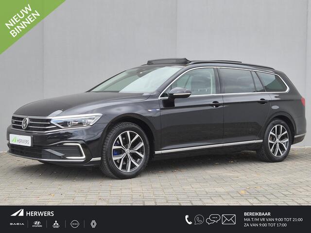 Volkswagen PASSAT Variant 1.4 TSI DSG6 GTE Business Automaat / Pack Adventure / Trekgewicht 1600 kg / Elektrisch wegklapbare trekhaak / Glazen schuif- en kanteldak / Elektrische achterklep / Achteruitrijcamera / Keyless Entry/Start / Stoelverwarming /