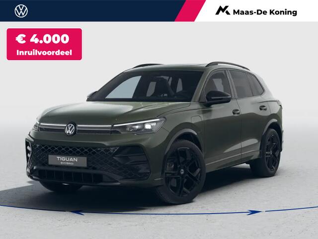 Volkswagen TIGUAN R-Line Edition 1.5 eHybrid 272 pk 6 versn. DSG · Black Style Pakket · Comfort Pakket · Trekhaak inklapbaar, met elektrische ontgrendeling, incl. aanhangermanoeuvreerhulp Trailer Assist ·