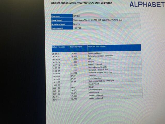 Volkswagen TIGUAN 1.5 TSI ACT Comfortline Automaat - Panorama, Carplay, Navi, Clima, Cruise, Trekhaak, Stoelverw.
