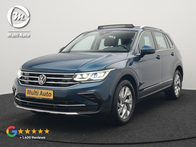 Volkswagen TIGUAN 1.4 TSI eHybrid Elegance Plug In Hybrid 245pk PHEV | Panodak | IQ Light | Adaptive Cruise | Alcantara Sportstoelen Verwarmd | Apple Carplay | Sfeerverlichting | Stuur Verwarmd | Navigatie | Virtual | DAB |