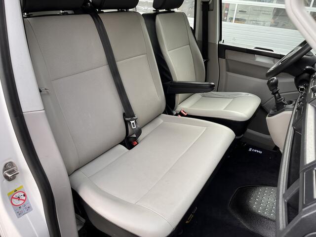 Volkswagen TRANSPORTER 2.0 TDI L2H1 DC Kipper open laadbak Airco Bluetooth trekhaak 2200 kg 1e eigenaar Dealer onderhouden Kieper P-up Doka Pritsche Ahk 2200kg Pick-up bakwagen